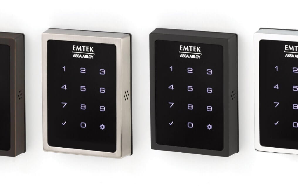Emtek_Door_Hardware_Electronic_Locks_EMPowered_Motorized_Touchscreen_Keypad_ALL_Exterior_finishes_3895x1550px_350dpi_HighRes_RGB-1016x635