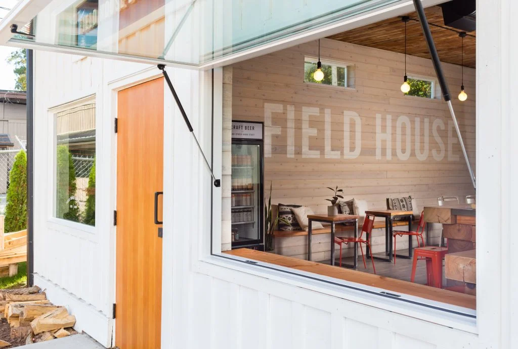 Energy-efficient pass-through serving window